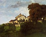Houses on the hill by Gustave Courbet
